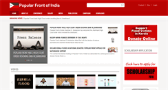 Desktop Screenshot of popularfrontindia.org